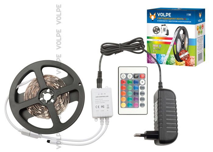 ULS-Q211 5050-30LED/m-IP20-3M-RGB RRP24C24 Комплект светодиодной ленты 3м. IP20. RGB. Адаптер 24Вт. ULS-Q211 5050-30LED/m-IP20-3M-RGB RRP24C24 Комплект светодиодной ленты 3м. IP20. RGB. Адаптер 24Вт.