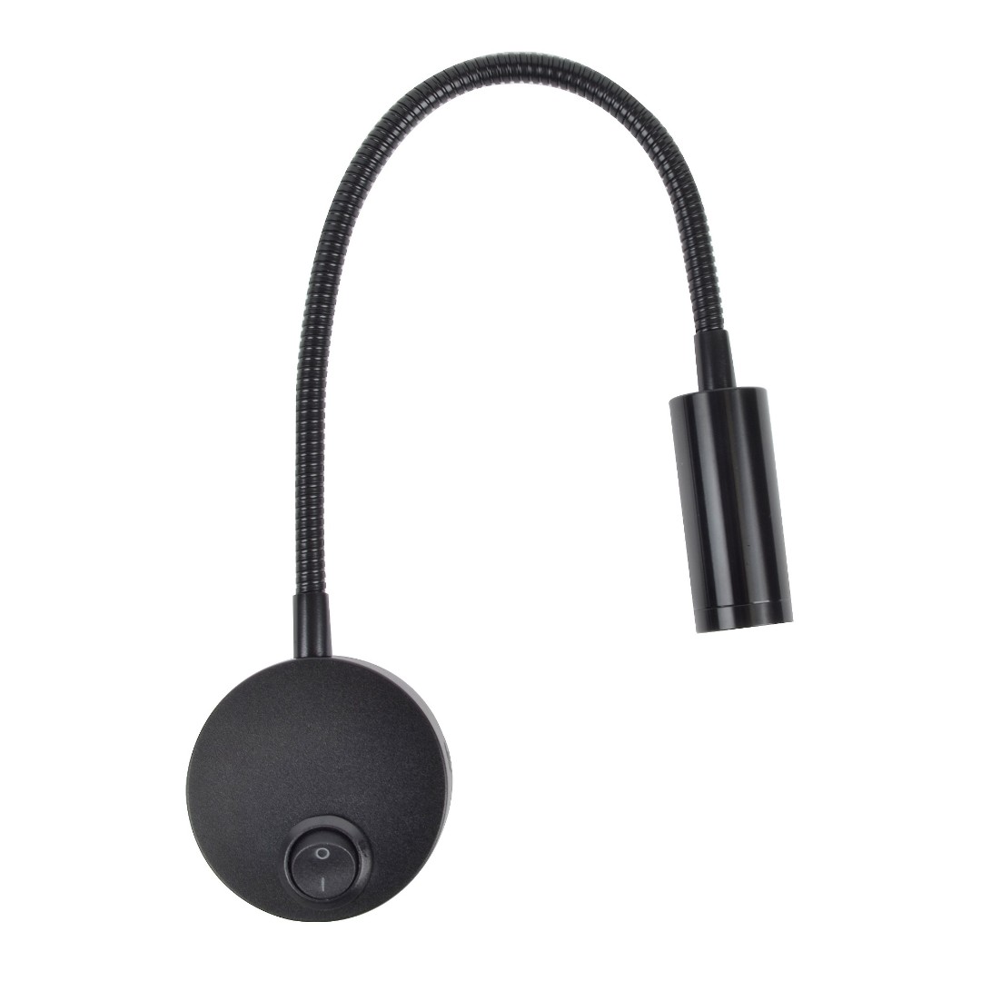 ULT-F21-3W/4000K IP20 BLACK Светильник светодиодный настенный гибкий для интерьерного освещения. 85-